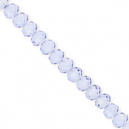 Top Glas Facett Perlen 6x5&nbsp;mm Rondellen Blue