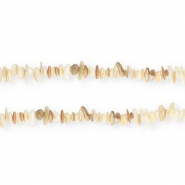 Muschel Perlen Chipstone Natural white-beige brown