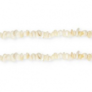 Muschel Perlen Chipstone Natural white