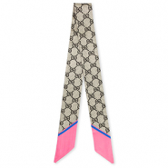 Bandana Schal mit "G" Patrone Pink-greige-dark brown