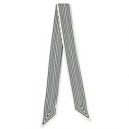 Bandana Schal mit Durchgezogene Linie White-black