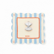 BY31&reg; Eco-brass (nachaltiges Messing) Anh&auml;nger Farfalle-Nudel Silver