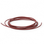 DQ Leder rund 1 mm Winery brown