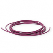 DQ Leder rund 1 mm Cherry pink