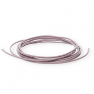 DQ Leder rund 1 mm Vintage pink