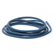 DQ Leder rund 2 mm Dark blue