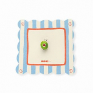 BY31&reg; Eco-brass (nachaltiges Messing) Anh&auml;nger mit Enamel Olive Silver-olive green-red