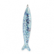 DQ® Griechische Keramik Anhänger Sardine Blue