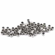 Quetschperlen DQ 2mm Antik silber 