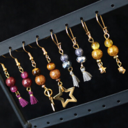 Schmucksets Glitzernde Ohrringe mit Glitzer Perlen