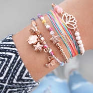 Schmucksets Farbenfroh mit DQ Metall und Nylon S-Lon Draht