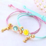 Schmucksets Neu: Wachskordel metallic für ausgefallene Armbänder