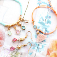 Schmucksets Zierliche Armbänder mit Kristallglas