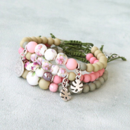 Schmucksets Fröhliche Armbänder aus Keramik
