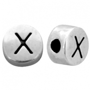 DQ Metall Perlen Buchstabe X Antik silber (Nickelfrei)