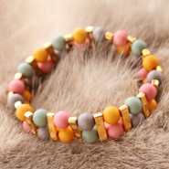 Schmucksets Fröhliche Armbänder aus Acryl Perlen