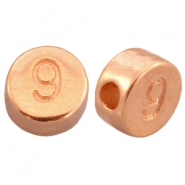 DQ Metall Zahlen Perlen&nbsp;# 9  rosegold (nickelfrei)