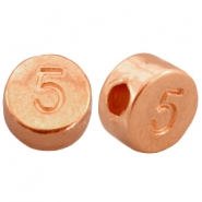 DQ Metall Zahlen Perlen&nbsp;# 5 rosegold (nickelfrei)