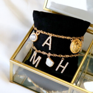 Schmucksets Neue Trendy Metall Initial Anhänger mit Strass & Schmuck Karten!