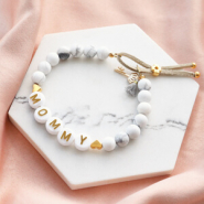 Schmucksets Inspiration: Mutter & Tochter Schmuck mit Buchstaben Perlen