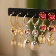 Schmucksets Stellen Sie minimalistische Ohrringe mit Brass Metall Anhängern her