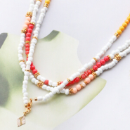 Schmucksets Ketten und Armbänder mit Glasperlen opaque