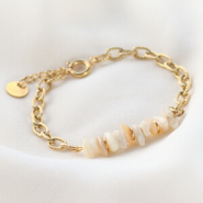Schmucksets Machen Sie trendige Armbänder aus Stainless Steel Jasseron und Naturstein Perlen-