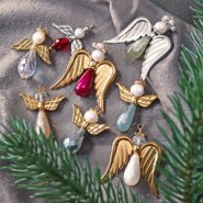 Schmucksets Ohrringe und Glücksengel aus Facett und Polaris Tropfen