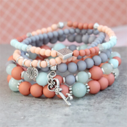 Schmucksets Schön herzustellen: Armbänder mit Acryl Perlen