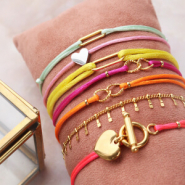 Schmucksets Jetzt Armbänder kreieren mit Satinband und Edelstahl-Zwischenstücken  