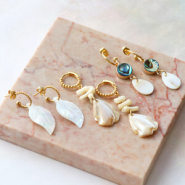 Schmucksets Herstellung von Sommerschmuck mit Perlmuttanhängern