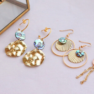 Schmucksets Schmuck mit Perlmuttanhängern, Perlen und Zwischenstücken