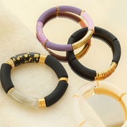 Schmucksets Armbänder mit Tube Acrylperlen gestalten