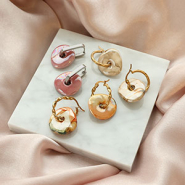 Schmucksets So gestalten Sie Ohrringe mit griechischen Donut Keramikperlen