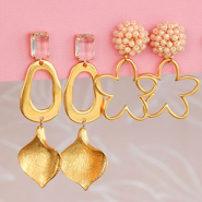 Schmucksets Inspiration zu Ohrringen mit DQ-Metall-Anhängern und Zwischenstücken