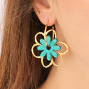 Schmucksets Creolen mit Polaris-Blumen individuell gestalten