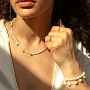 Schmucksets Einzigartige Kollektion mit Edelstahlschmuck und Suesswasserperlen zusammenstellen 