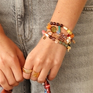 Schmucksets Perlenzauber: Armbänder mit tschechischen Pressglasperlen