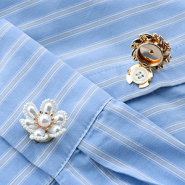 Schmucksets Knopfabdeckungen mixen & matchen an Blusen und Blazern