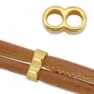 DQ Metall Verteiler für 5mm Kordel Gold (Nickelfrei)