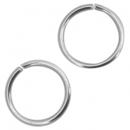 Stainless Steel - Rostfrei Stahl Schmuckzubeh&ouml;r Bindering 5mm Silber