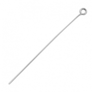 Stainless Steel Schmuckzubeh&ouml;r Kettelstifte 50mm aus rostfreiem Stahl Silber