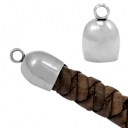 Stainless Steel Schmuckzubehör Endkappen Ø6mm aus rostfreiem Stahl Silber