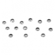 Stainless Steel - Rostfreiem Stahl Schmuckzubeh&ouml;r Quetschperlen 3mm Silber