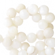 Muschel Perlen Basic rund 4mm White