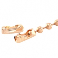 Metall Zubeh&ouml;r DQ Verschluss Kugelkette 1.2mm Rose gold