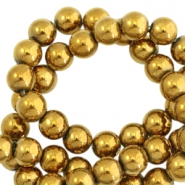 H&auml;matit Perlen rund 8mm Gold