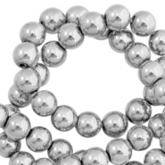 H&auml;matit  Perlen rund 8mm Light grey
