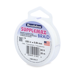Beadalon Schmuckdraht Supplemax Braided 0.50mm 25meter Clear