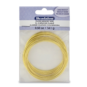 Beadalon Memory Wire large Armb&auml;nder Gr&ouml;&szlig;e Gold